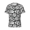 thumbnail image 3 of Yiaed Tropical Leaves Print Mens Short Sleeve Tight Fit T-Shirt, Crewneck Casual Tee-Small, 3 of 5