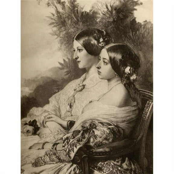 Queen Victoria 1819-1901 & Princess Victoire of Saxe-Coburg & Gotha Poster Print - Large - 24 x 32