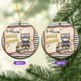 thumbnail image 2 of Welcome American Shorthair Back to School Vintage Retro Ceramic Round Ornament Cat Lover Kitten Owner Gifts Home Tree Decor - 02012, 2 of 5