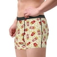 thumbnail image 3 of Kdxio Men's Boxer Briefs with Cartoon Popcorn Print - Comfortable and Breathable Underwear for Everyday Wear, 3 of 7