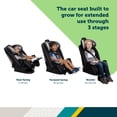 thumbnail image 4 of Safety 1ˢᵗ Grow and Go™ Extend 'n Ride LX All-in-One Convertible Car Seat, Silver Fog, Infant & Toddler, Unisex, 4 of 65