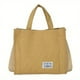 thumbnail image 1 of Mini Letter Patch Corduroy Tote Bag, Satchel Square Casual Shoulder Bag Retro Style Crossbody Bag With Double Handle, 1 of 5