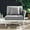 Gray, variant on Modway Stance Modern Fabric & Aluminum Outdoor Right-Facing Armchair in Navy