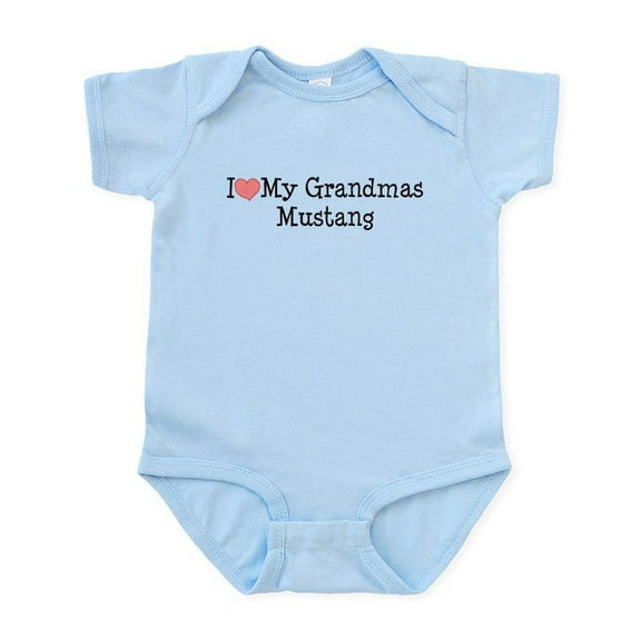 CafePress - I Love My Grandma's Mustang Infant Bodysuit - Baby Light Bodysuit, Size Newborn - 24 Months