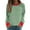 Green, variant on successthop Plus Size Sweatshirts for Women Oversized Crewneck Long Sleeve Sweater Pullover Tops Stripe Sweatshirts