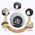 thumbnail image 3 of 4 Pack Housses de Pneu Imperméables pour Roue de Rechange Remorque RV Housse de Pneu Anti-Corrosion L, 3 of 3