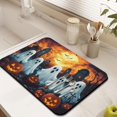 thumbnail image 3 of Halloween Dish Drying Mat Halloween Horror Pumpkin Ghost Bat Kitchen Drying Mat Absorbant Collapsible 18x24 Inch Dishes Plate Glass Dry Draining Pad for Dining Table Coffee Bar, 3 of 7