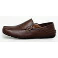 thumbnail image 3 of Go Tour Men's Premium Genuine Hand-made Leather Casual Slip on Loafers Breathable Driving Shoes Fashion Slipper A Dark Brown 9/43, 3 of 8