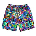 thumbnail image 4 of Bixox Men's Colorful Tie Dye Stained Glass 2 printing Casual Classic Fit Short Summer Beach Shorts, 4 of 6