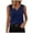 Blue, variant on Womens Cotton Linen Tank Tops V Neck Casual Cami Sleeveless Blouses Basic Shirt Summer Clothes Fashion Outfits (Khaki, XL)