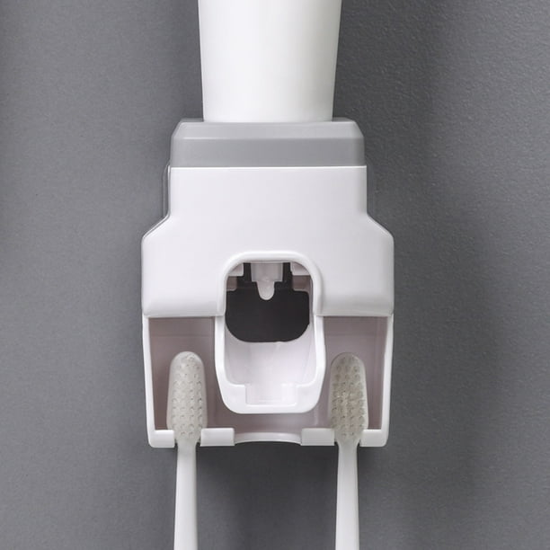Fiudx Dispensador Automático de Pasta de Dientes, Manos Libres, Dispensación Estable y Precisa, Tecnología de Vacío Higiénica, Montaje En Pared, Esencial para El Baño, Uso para Adultos y Familias, Ju