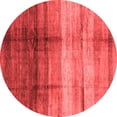 thumbnail image 1 of Ahgly Company Indoor Round Abstract Red Modern Area Rugs, 5' Round, 1 of 4