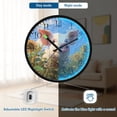 thumbnail image 5 of Voice Activated Clock with Glow Light 12 Inch Large Silent Wall Clock Battery Operated for Home Decor Cute Pig with Sunflower Field, 5 of 8