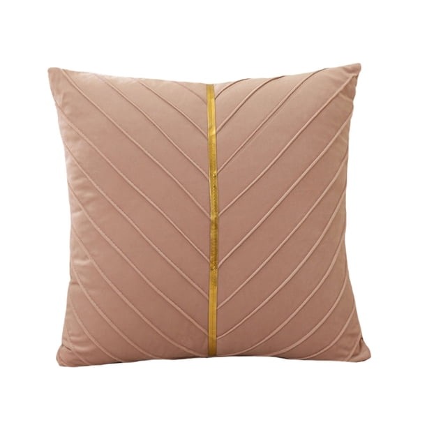 Lujosa funda de cojín de terciopelo de 45 x 45 cm con detalles dorados para sofá cama y salón