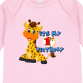 thumbnail image 4 of Inktastic 1st Birthday Giraffe Boys or Girls Long Sleeve Baby Bodysuit, 4 of 5
