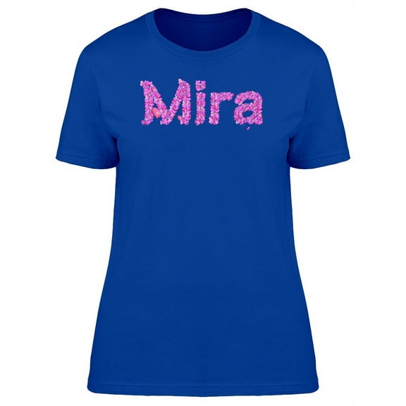 Mira Cool Pink Heart Name T-Shirt Women -Image by Shutterstock, Female XX-Large