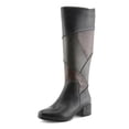 thumbnail image 2 of Spring Step Women’s PATCHWORK Tall Boot – Multi-Color Leather Knee-High with Stacked Heel, 2 of 9