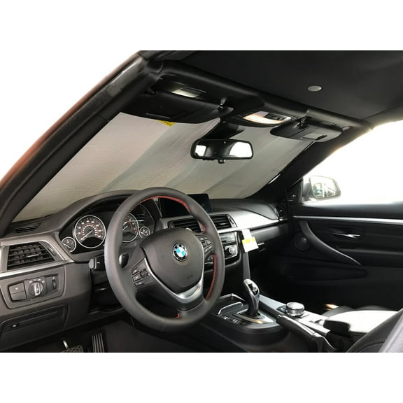 HeatShield, The Original Windshield Sun Shade, Custom-Fit for BMW 430i Convertible 2017, 2018, Silver Series