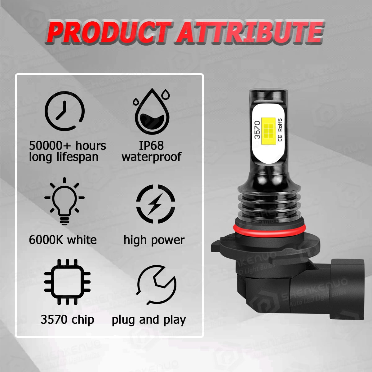 For Honda Odyssey 2011-2017 Combo LED Headlight Bulbs Kit 6000K High Low Beam