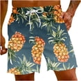 thumbnail image 2 of Xysaqa Mens Swim Trunks Big & Tall Men's Swimwear Swimsuits Hawaiian Beach Shorts Funny Fruits Print Men Swimming Trunks Casual Summer Board Shorts Bathing Suits 3X 4X 5X, 2 of 6