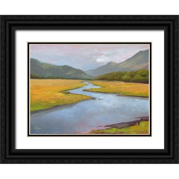 Hawkins, William 32x25 Black Ornate Wood Framed with Double Matting Museum Art Print Titled - La Historia de la Granja