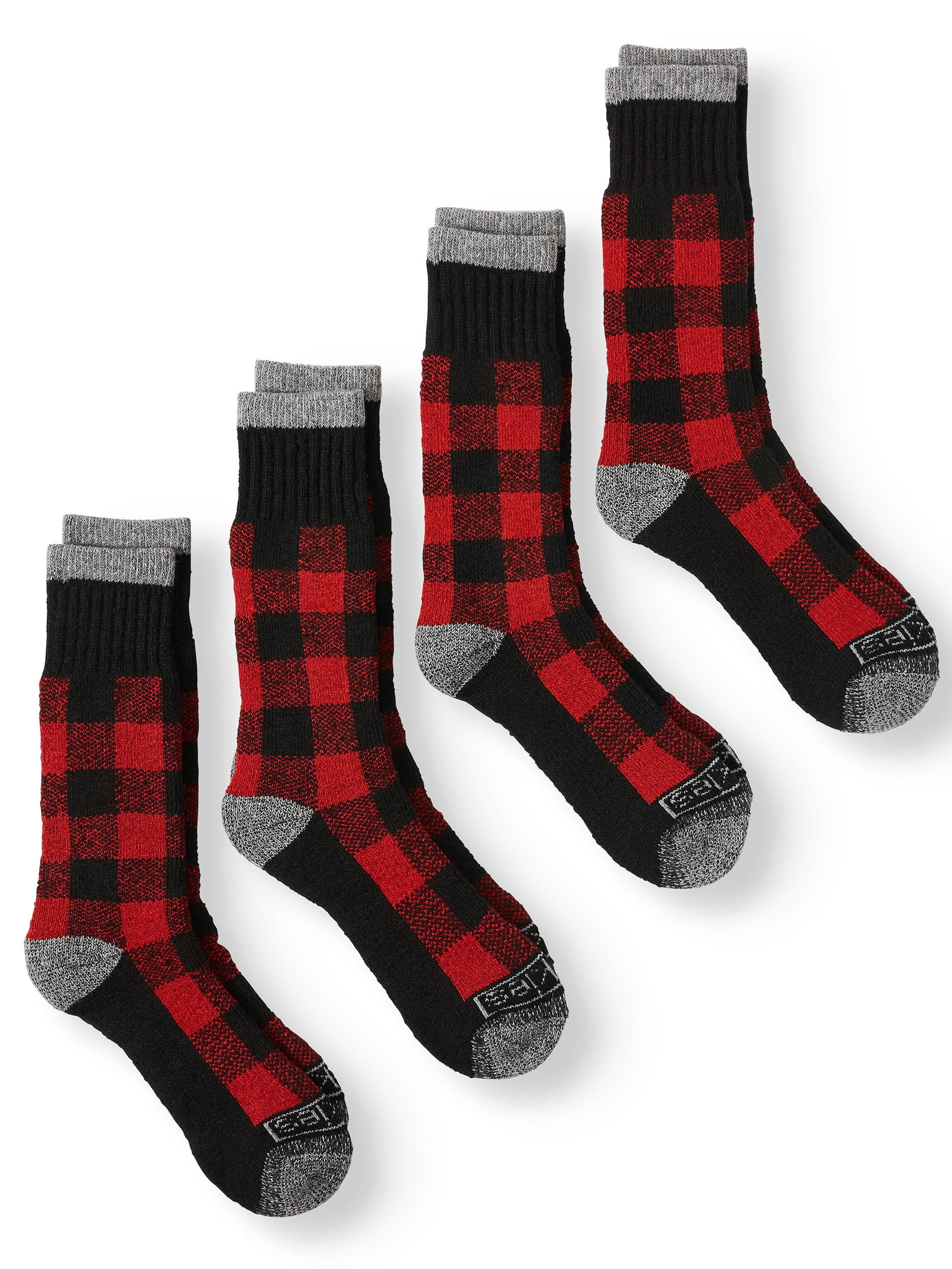 Genuine Dickies Men's Wool Buffalo Plaid Steel Toe Thermal Crew Socks