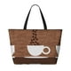 thumbnail image 2 of Fotbe Coffee Cafe Cup Bolsa de Viaje para Playa - Resistente al Agua, Bolsa Tote de Gran Capacidad y Ligera con 7 Bolsillos para Mujeres y Hombres, 2 of 7