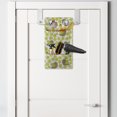 thumbnail image 2 of Bird Hanging Pocket Organizer, Repeating Little Avian Animals and Petals on Plain Backdrop Print, Printed Polyester Storage Bag with Pockets, 9" x 16", Yellow Green Cocoa, 2 of 2