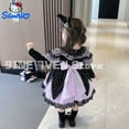 thumbnail image 5 of Sanrio Girl Cosplay Kuromi Kawaii Dress Autumn Winter Long Sleeved Princess Dress Little Devil Cos Christmas Girl Holiday Gift, 5 of 27