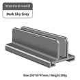 thumbnail image 2 of RYRA Aluminum Vertical Laptop Stand Holder Adjustable Desktop Notebook Dock Space-Saving 3 In 1 Storage Holder Support Macbook, 2 of 5