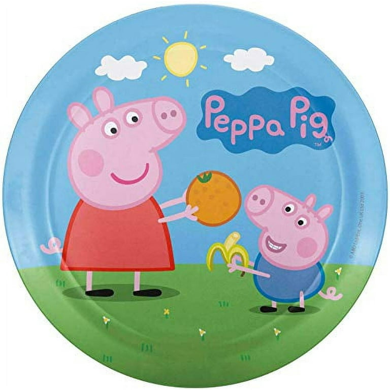 Glad for Kids 7 inch Peppa Pig Friends Paper Plates, 20 Ct, Disposable  Paper Plates with Peppa Pig Characters