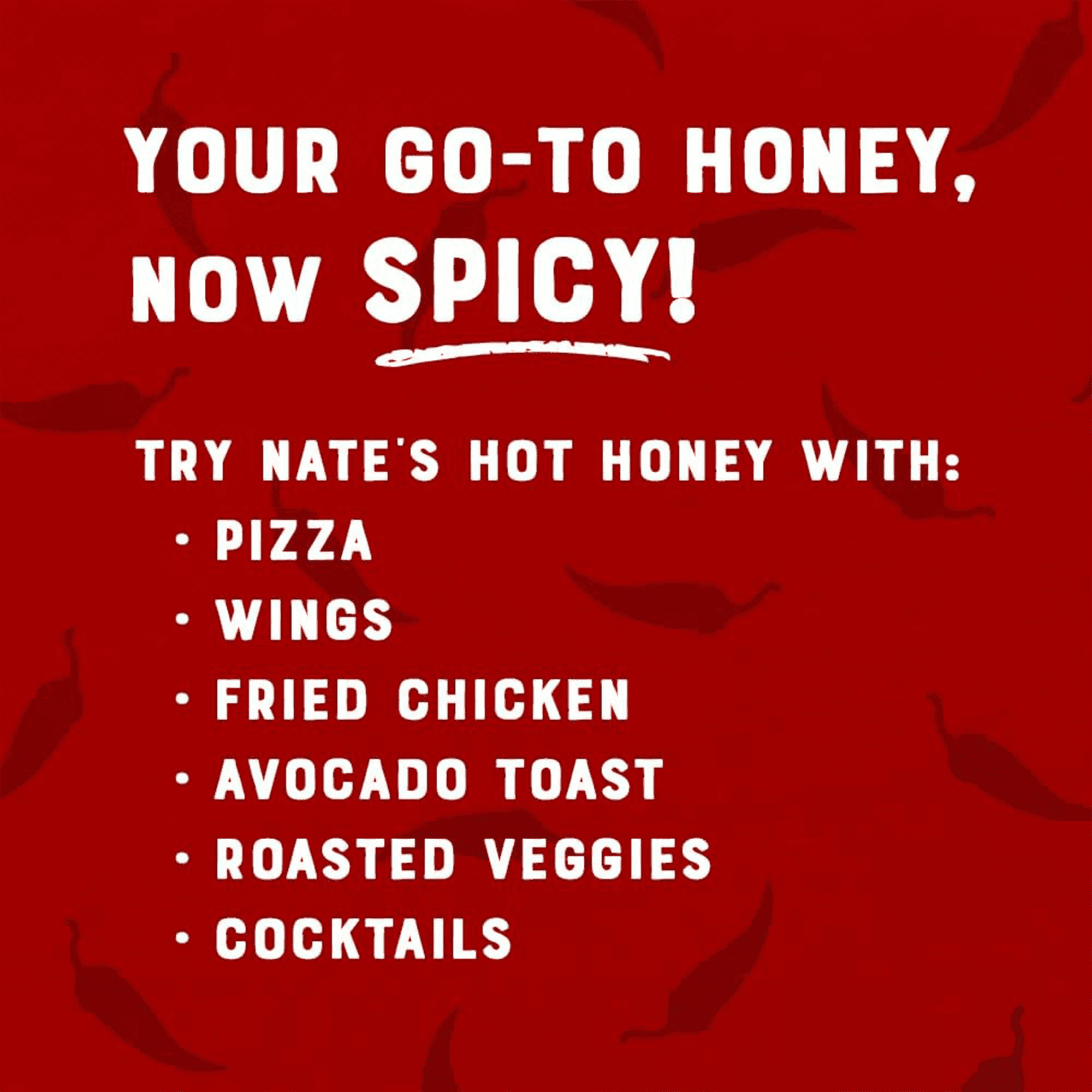 (2 pack) Nate's Hot Honey: 100% Pure Honey & Habanero Chili Pepper Flakes, 16 fl oz Gluten-Free Honey