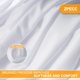 thumbnail image 2 of Sábana plana ZPECC blanca, tamaño doble, paquete de 6 unidades, microfibra cepillada, 2 of 7
