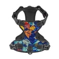 thumbnail image 4 of Picia Colorful Fall Leaves No-Pull Dog Harness Reflective Front Clip Vest with Handle,Step-in Air Dog Harness,Adjustable 2 Metal Rings 4 Buckles,Easy to Put on & Take Off, 4 of 9