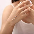 thumbnail image 5 of JingChun Hand Chain Bracelet Dainty Ring Bracelet Hand Chain for Women Gold Plated Bracelets Trendy Jewelry for Wedding Jewelry Birthday Gifts for Women, 5 of 6