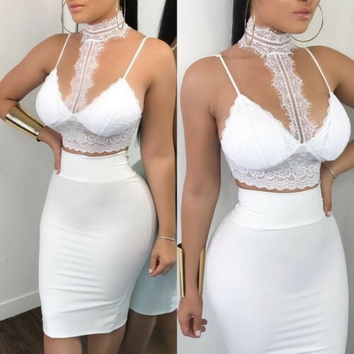 bodycon 2 piece skirt set