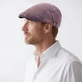 thumbnail image 2 of Newsboy Cap for Men Adjustable Flat Ivy Gatsby Cabbie Driving Hat Breathable Denim Cotton Golf Cap, 2 of 7