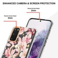 thumbnail image 3 of Allytech Floral Design Series Slim Shell Ring Holder Kickstand Shockproof Soft TPU Back Cover Cell Phone Case for Samsung Galaxy S20 Plus,Pink Flower, 3 of 4