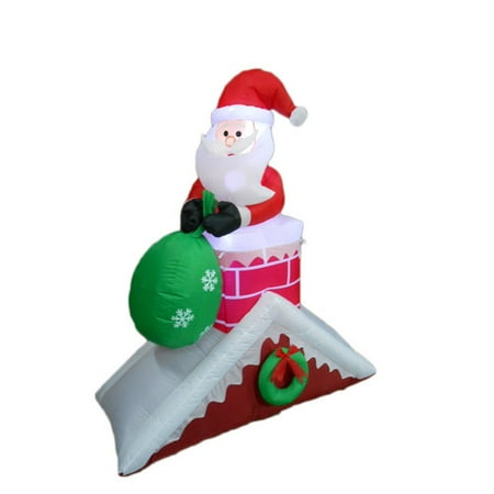 BZB Goods Santa Claus on Roof Christmas Decoration