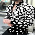 thumbnail image 3 of Camisas de moda con estampado de mariposas y flores para hombre, camisas de manga larga con solapa y estampado 3D, ropa informal vintage de calle genial, blusas ajustadas para hombre, 3 of 5