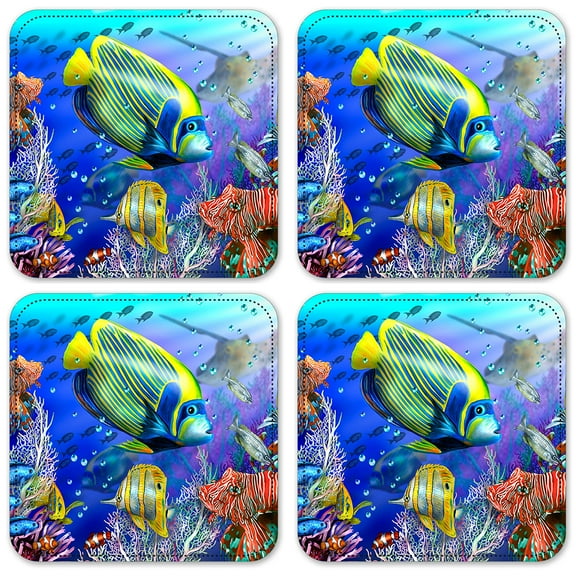 Vinyl Drink Coasters - Set of 4 - Angels of the Sea