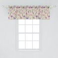 thumbnail image 2 of Tulip Pattern Window Valance, Retro Vibes Blooming Flowers Boho Garden Scene Composition Art, Curtain Valance for Kitchen Bedroom with Rod Pocket, 54" X 18", Peacock Green Blue Violet, by Ambesonne, 2 of 2