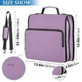 thumbnail image 3 of Haosy 3 Ring Zipper Binder with Shoulder Strap Waterproof Trapper Keeper 2 Inch D-Ring 500 Sheets Capacity, Mauve, 3 of 8