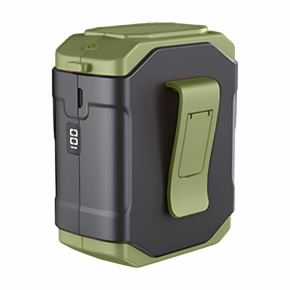 HIBIBUD Portable Waist Fan Clip, 5 Speeds Mini Lightweight Rechargeable Under Shirt Belt Pants Body Personal Fans, 1800Mah Battery, Hanging Waist Designs, Outdoor, Hiking, Jobsite, Farms, Green