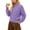 Purple, variant on Women's Lazy Bubble Sleeve Loose, Thickened, Cable Knit Sweater, Relaxed Bubble Sleeve Loose Thick Cable Knit Sweater for Winter and Cold Weather, Cozy and Warm,Royal Blue,S