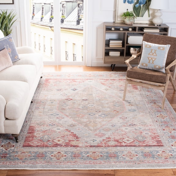 Safavieh Kenitra Jarrod Oriental Polyester Area Rug, Gray/Blue, 9' x 12'