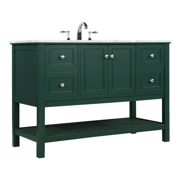 48 inch single bathroom vanity in green