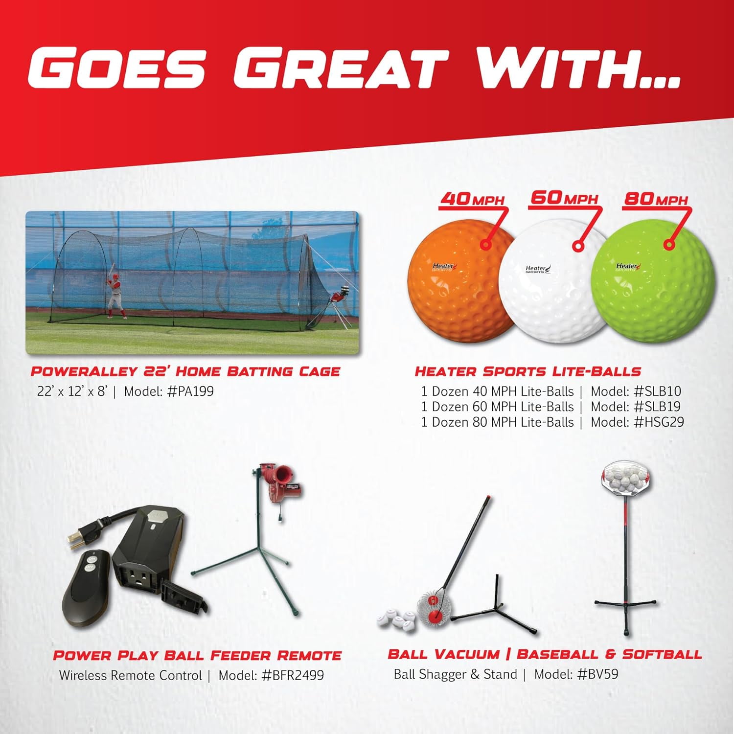 Heater Sports Power Alley Lite 360 Baseball Pitching Machine