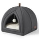 thumbnail image 1 of Cat Bed Bedsure 2 en 1 Cat Cave House, tienda de campaña con almohada, gris oscuro, 1 of 6