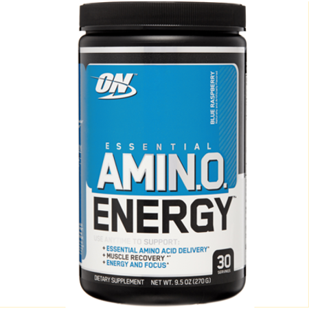 Optimum Nutrition Amino Energy Pre Workout + Essential Amino Acids Powder, Blue Raspberry, 30 (Best Energy Supplements For Chronic Fatigue)